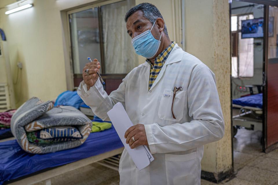 Qassem Warash, a chief nurse at Iraq’s main rehabilitation centre, says the crystal meth epidemic makes the youth more vulnerable to Covid-19Bel Trew