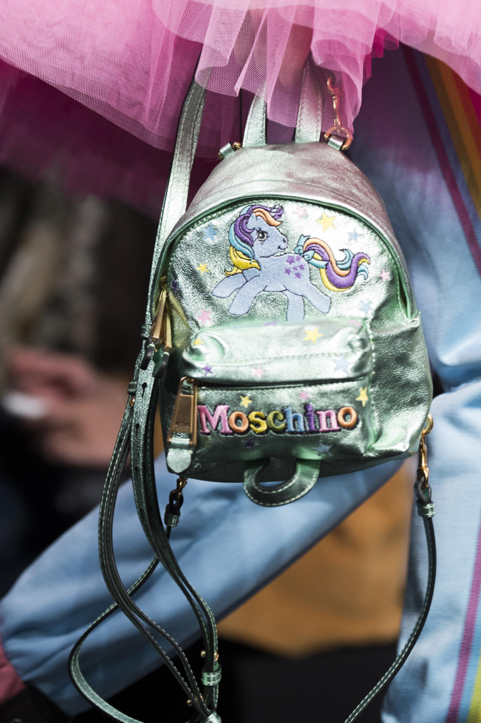 <p><i>“My Little Pony” backpack, from the SS18 Moschino collection. (Photo: ImaxTree) </i></p>