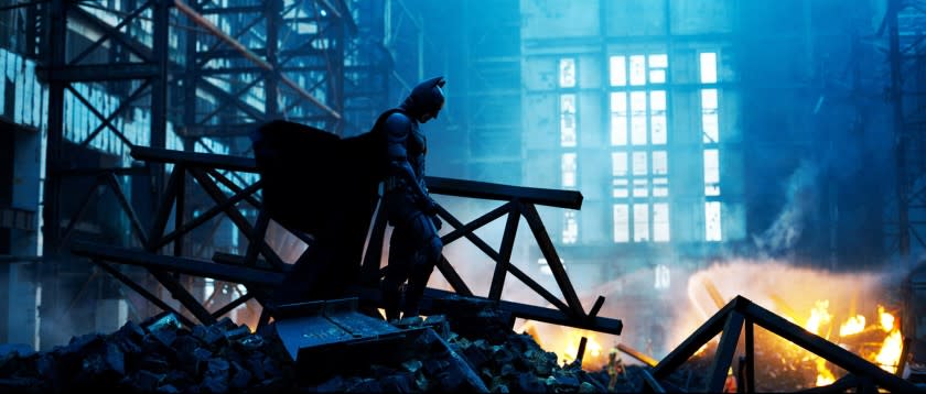 CHRISTIAN BALE stars as Batman in Warner Bros. Picturesí and Legendary Picturesí action drama movie ìThe Dark Knight,î distributed by Warner Bros. Pictures and also starring Michael Caine, Heath Ledger, Gary Oldman, Aaron Eckhart, Maggie Gyllenhaal and Morgan Freeman.