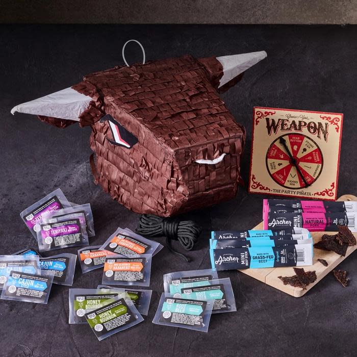 <p><a href="https://go.redirectingat.com?id=74968X1596630&url=https%3A%2F%2Fwww.mancrates.com%2Fstore%2Fproducts%2Fjerky-pinata%3Fsrc%3Dhp&sref=https%3A%2F%2Fwww.womansday.com%2Frelationships%2Fg60709205%2Ffunny-gifts-for-men%2F" rel="nofollow noopener" target="_blank" data-ylk="slk:Shop Now;elm:context_link;itc:0;sec:content-canvas" class="link ">Shop Now</a></p><p>Jerky Piñata</p><p>mancrates.com</p><p>$79.99</p><span class="copyright">Man Crates</span>