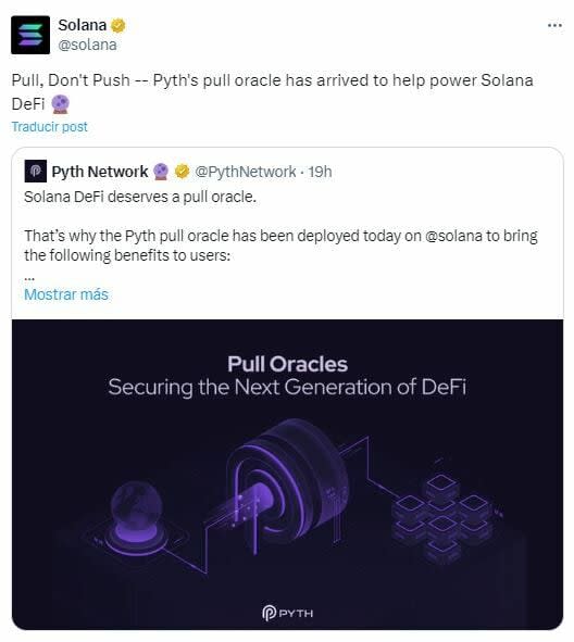 Pyth Network lanza Pull Oracle en el ecosistema DeFi de Solana