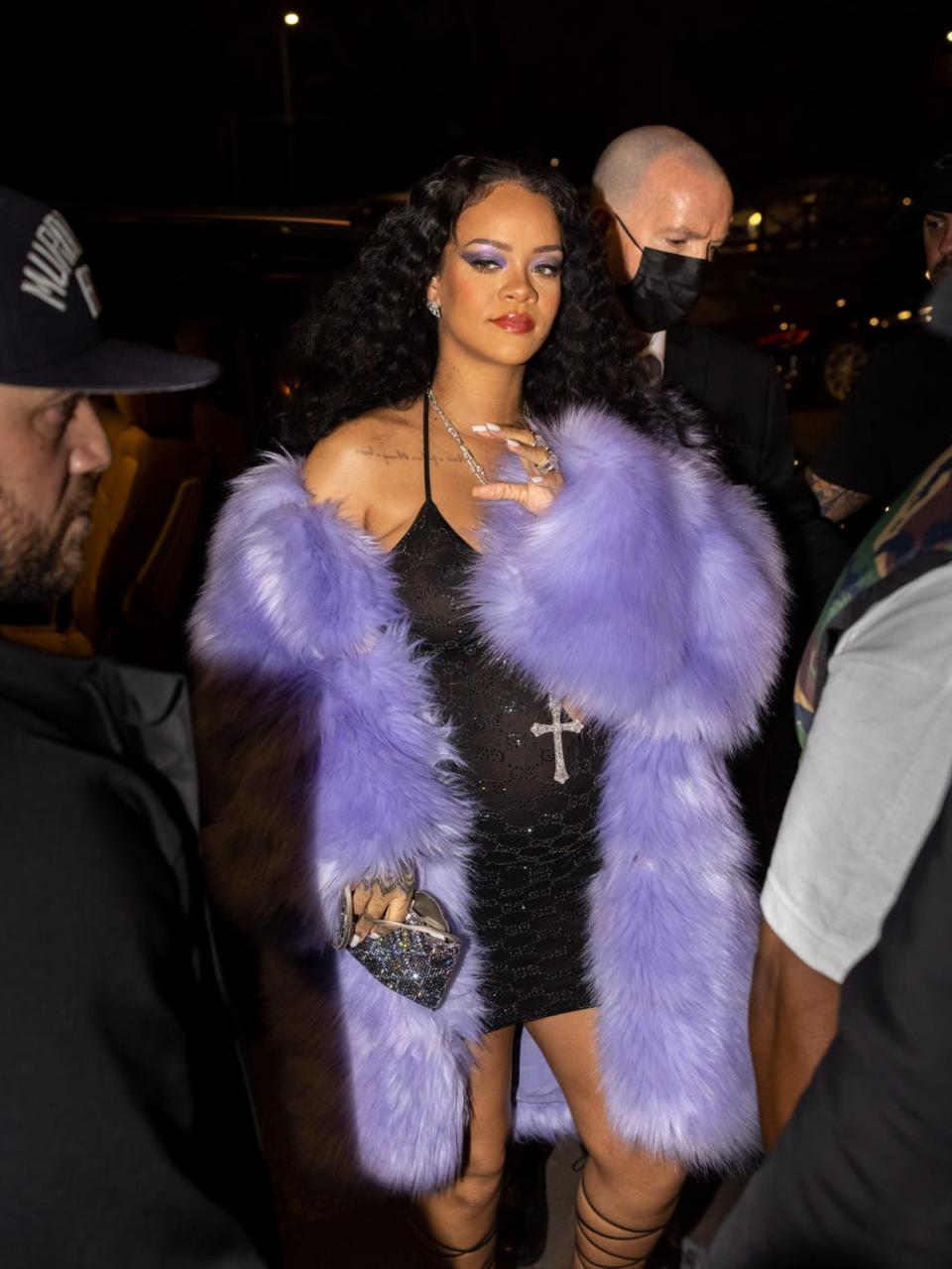10) Rihanna attends Gucci after party in Milan, February 2022