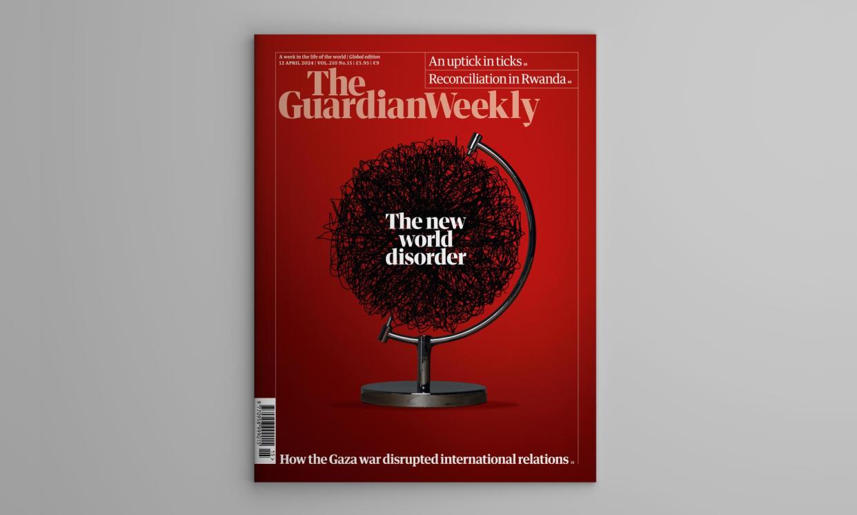 <span>The cover of 12 April Guardian Weekly</span><span>Illustration: Guardian Design</span>