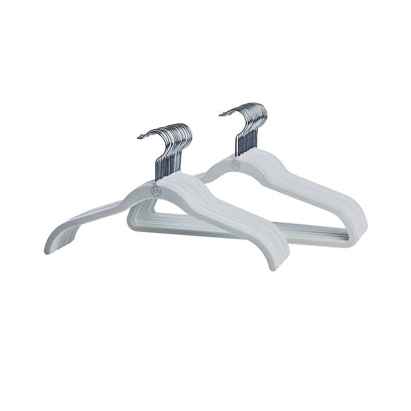 <a rel="nofollow noopener" href="http://rstyle.me/n/cafvpvjduw" target="_blank" data-ylk="slk:Huggable Hangers 40-Piece Combo Pack, Joy Mangano, $30Instead of big seasonal overhauls, try going through your closet every month or two. This will streamline clutter and help you organize according to current weather and trends (bringing relevant items to the front). When space becomes limited, remember to swap out one piece—by storing, donating or selling—to make room for a new one.;elm:context_link;itc:0;sec:content-canvas" class="link ">Huggable Hangers 40-Piece Combo Pack, Joy Mangano, $30<p>Instead of big seasonal overhauls, try going through your closet every month or two. This will streamline clutter and help you organize according to current weather and trends (bringing relevant items to the front). When space becomes limited, remember to swap out one piece—by storing, donating or selling—to make room for a new one.</p> </a>