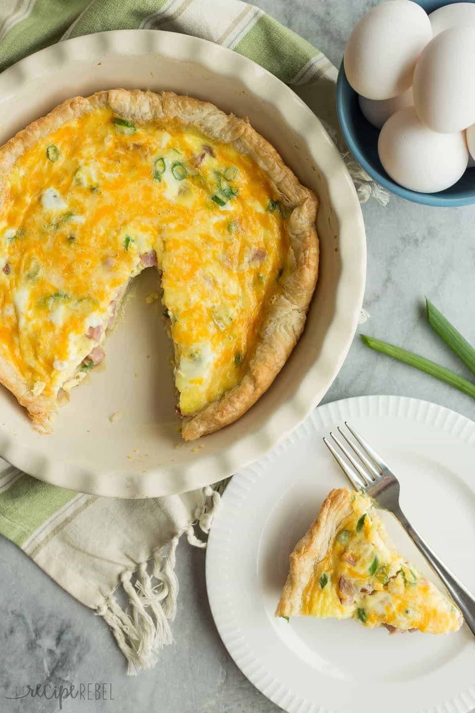 quiche recipes easy puff pastry ham and cheese quiche