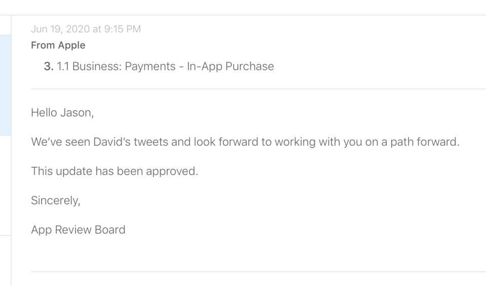 Apple Basecamp email