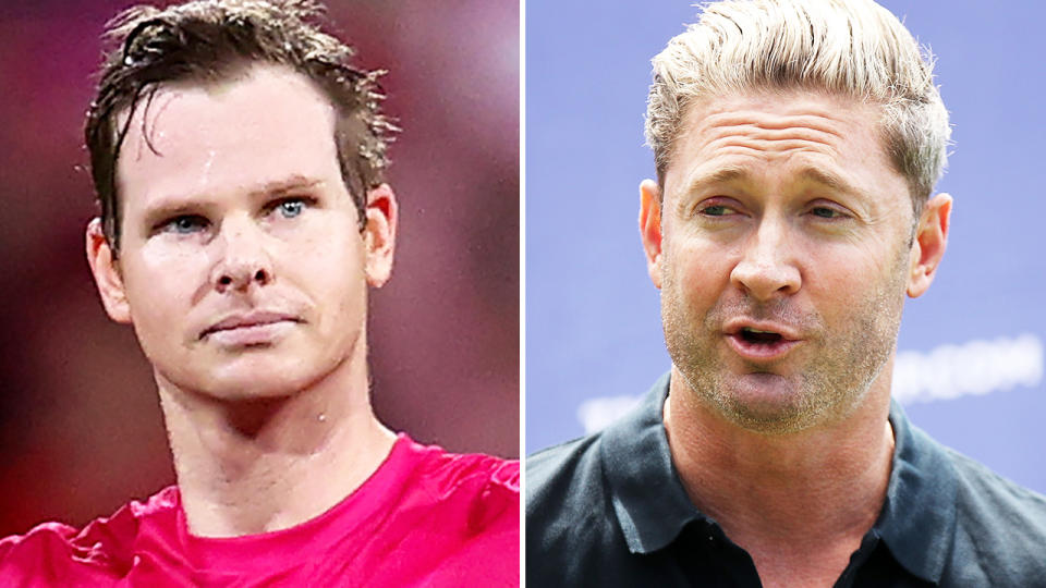 Michael Clarke, pictured here alongside Steve Smith.