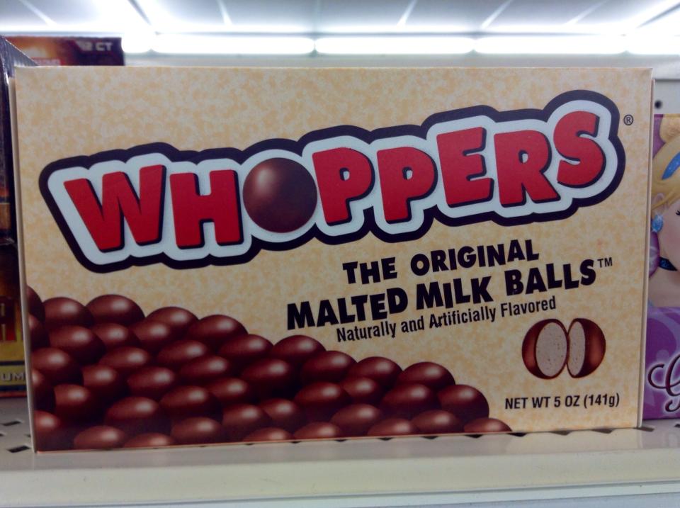 There are <a href="http://www.thehersheycompany.com/brands/whoppers/milk-chocolate-malted-milk-balls.aspx">17 ingredients in Whoppers</a>, including a couple that are especially tricky to pronounce -- a big red flag. Sugar, corn syrup, partially hydrogenated palm kernel oil, whey, barley malt, wheat flour, milk, salt, sodium bicarbonate, cocoa, resinous glaze, sorbitan tristearate, soy lecithin, natural and artificial flavor, calcium carbonate, tapioca dextrin