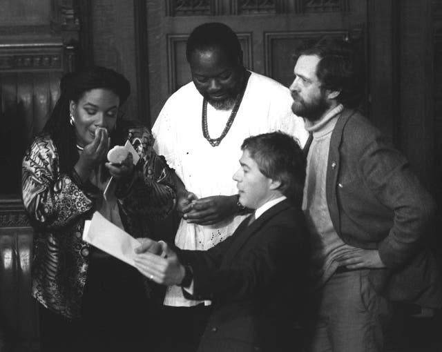 Diane Abbott, Bernie Grant and Jeremy Corbyn – State Opening of Parliament – House of Commons, London