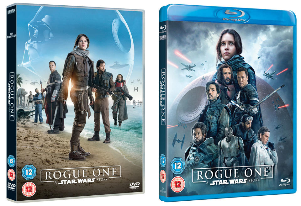 'Rogue One: A Star Wars Story' DVD and Blu-ray box art (Disney)