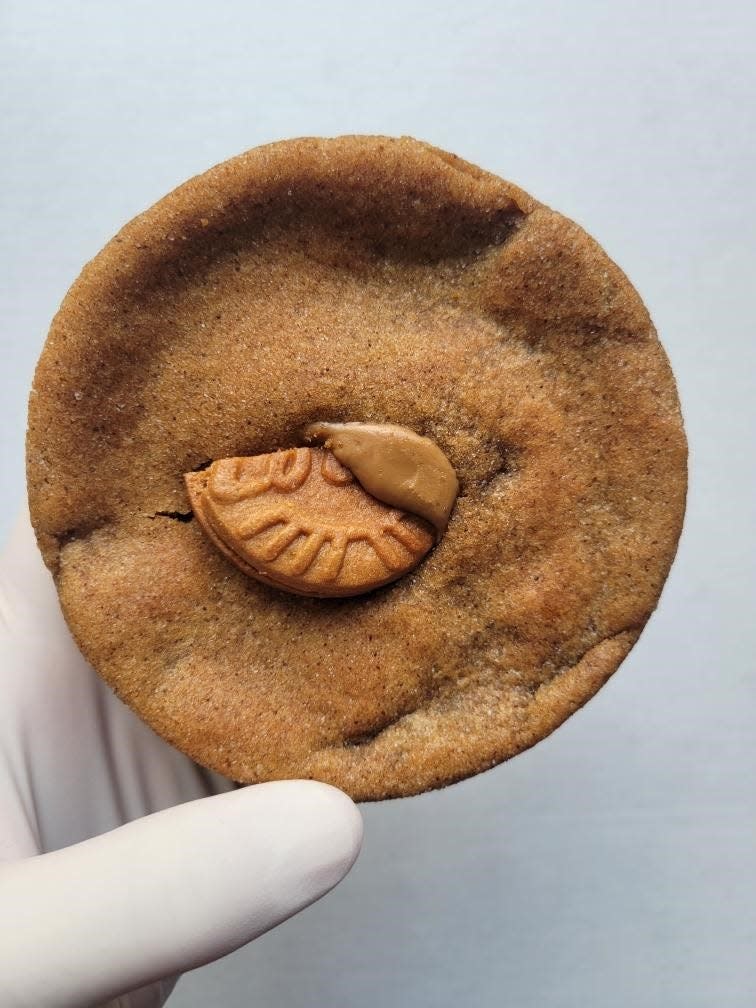 A "gingerdoodle" stuffed with cookie butter from Tuckerton-based Mugsy's Baking Co.