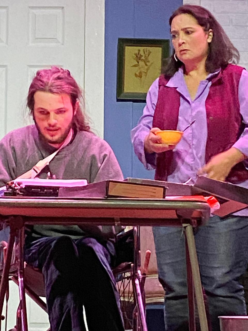 Ian Johnnson is Paul Sheldon and Melissa Crow is Annie Wilkes in a collaborative production of Stephen King's "Misery" by Actors Community Playhouse of Anniston and Theatre of Gadsden. There will be performances June 2 and 3 at the Ritz Theatre in Alabama City.