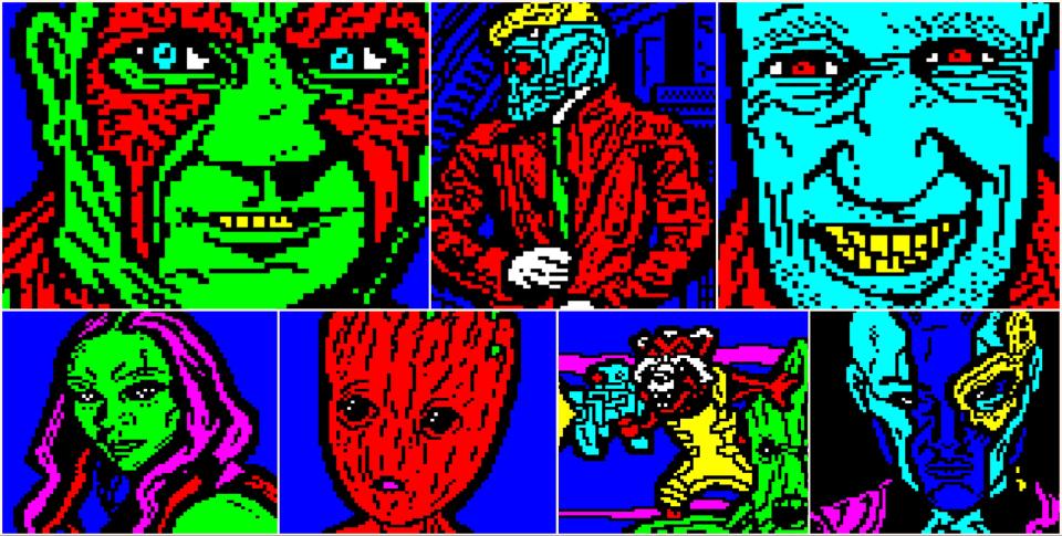 Pixelkunst im Teletext – Guardians of the Galaxy 2