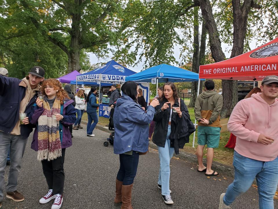 A little drizzle did not keep people away from Exeter's Powder Keg Beer and Chili Festival Saturday, Oct. 1, 2022.