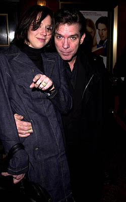 Kurt Loder and gal at the New York premiere of Miramax's Bridget Jones's Diary