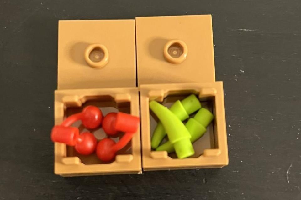 Dungeons and Dragons LEGO Set boxes of cherries and peppers