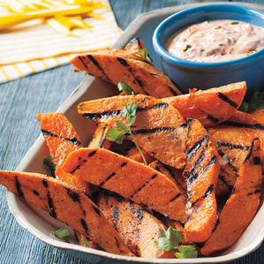 Grilled Sweet Potatoes with Chipotle Dip
