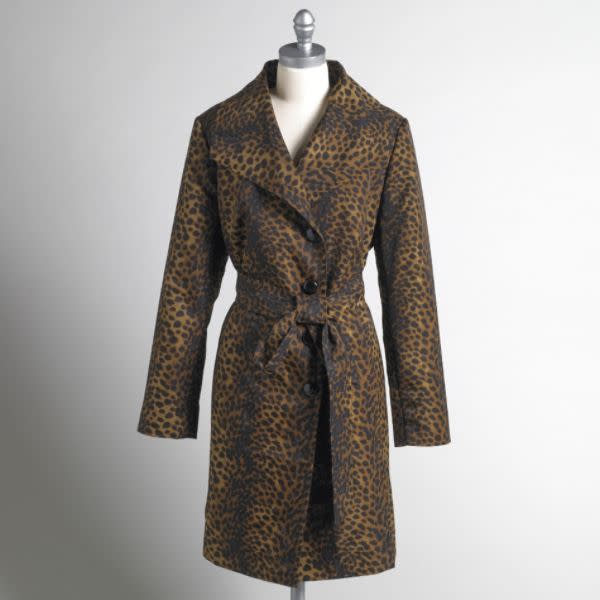 Jaclyn Smith Women's Animal Print Coat, $29.99