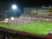 The turnout for the NSP rally at Jurong West Stadium was about 8,000. (Yahoo! photo/ Ewen Boey)