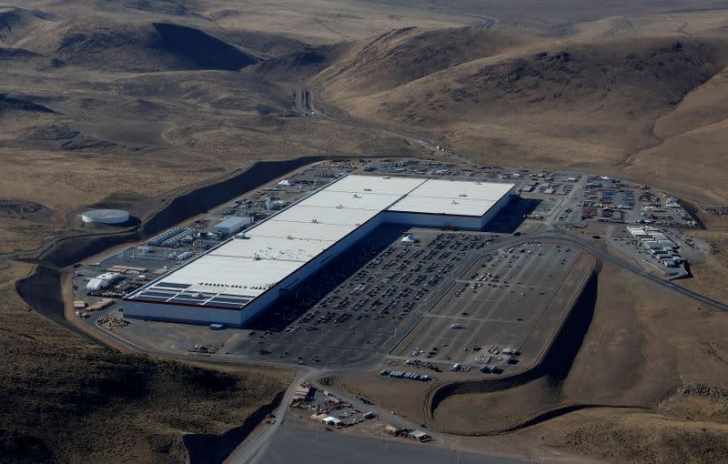 FILE PHOTO: The Tesla Gigafactory is seen in an aerial picture near Sparks
