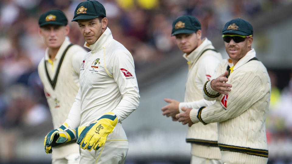 Marnus Labuschagne, Tim Paine, Steve Smith and David Warner, pictured here during the 2019 Ashes series.