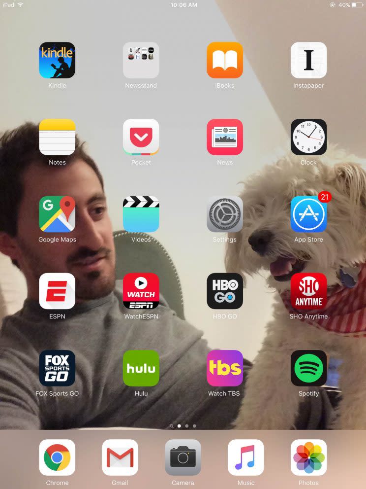 The home screen of my iPad Mini. (Daniel Roberts)