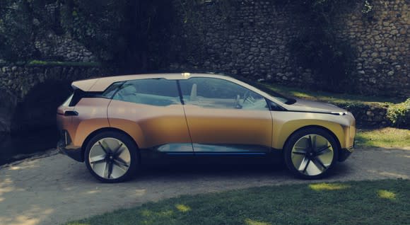 BMW's iVision NEXT concept vehicle, a futuristic crossover SUV with styling themes similar to BMW's 