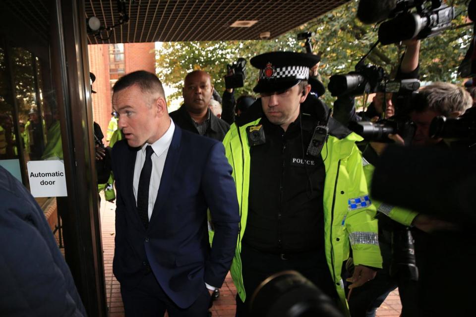 Offence: Rooney appearing at court (Peter Byrne/PA)