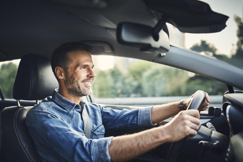 A man driving