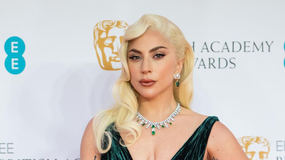 Lady Gaga attends the EE British Academy Film Awards 2022 at Royal Albert Hall on March 13, 2022 in London, England