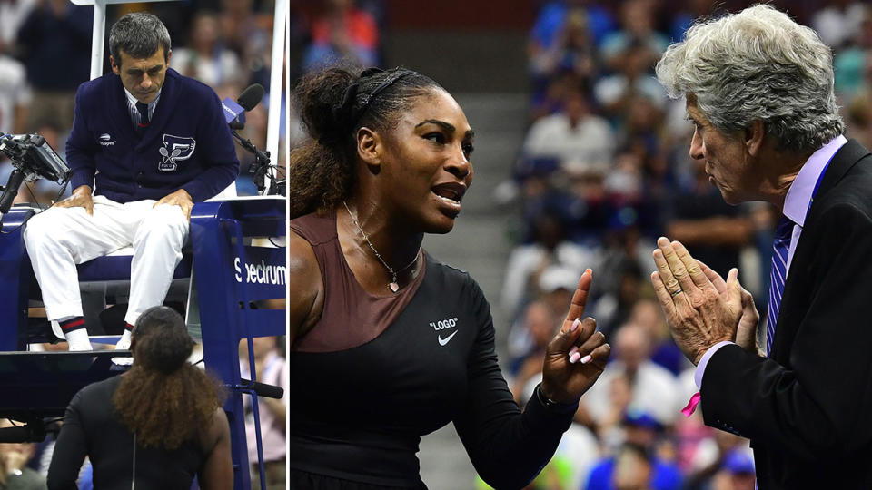 Serena has slammed the US Open officiating as ‘sexist’. Pic: Getty