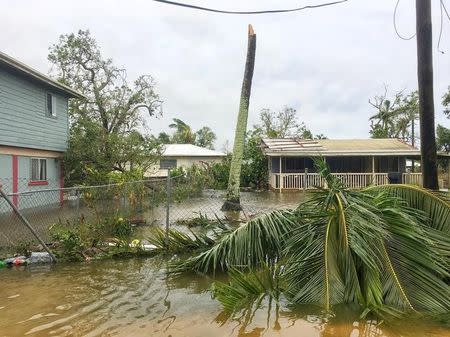 The aftermath of cyclone Gita is seen in Nuku'alofa, Tonga, February 13, 2018 in this picture obtained from social media. Twitter Virginie Dourlet/via REUTERS