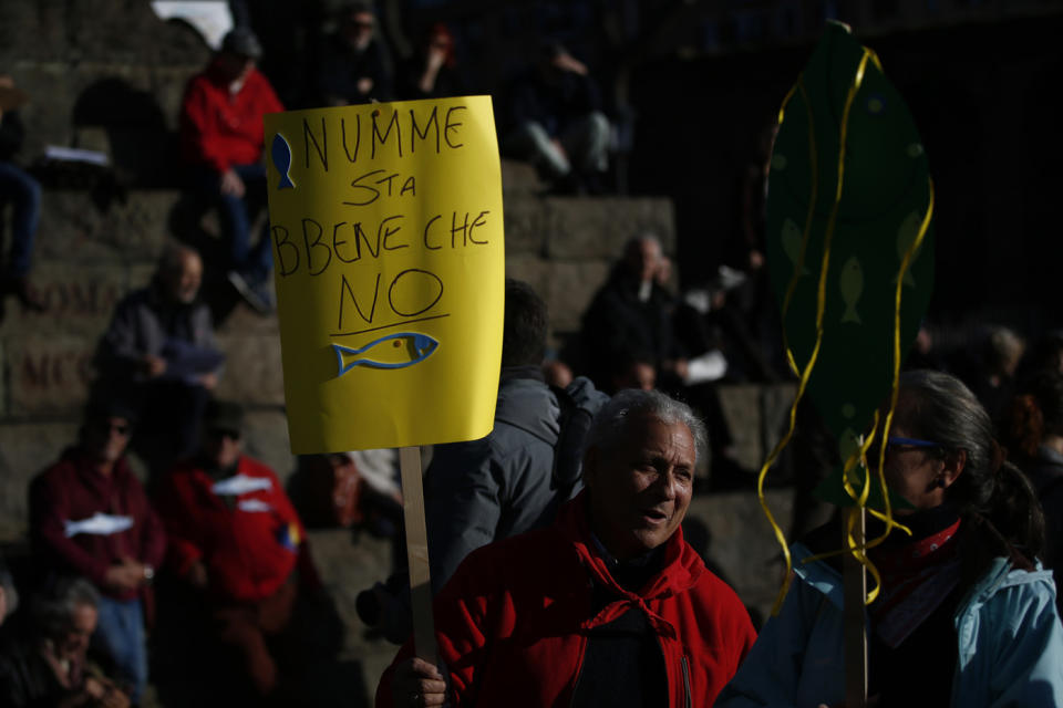 La manifestazione in piazza San Giovanni.