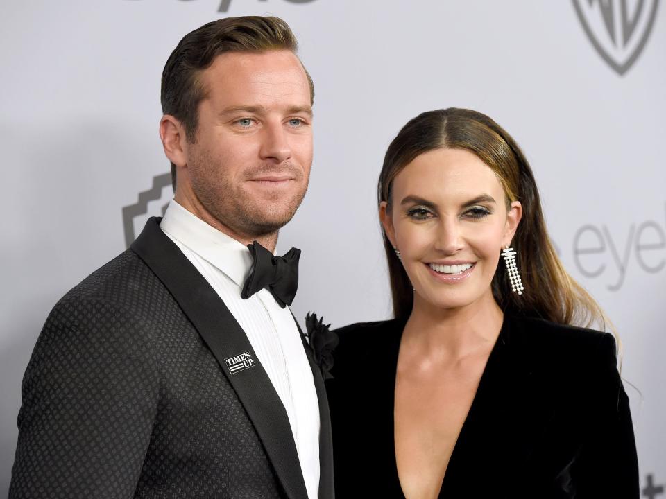 Armie Hammer and his now ex-wife, Elizabeth Chambers.