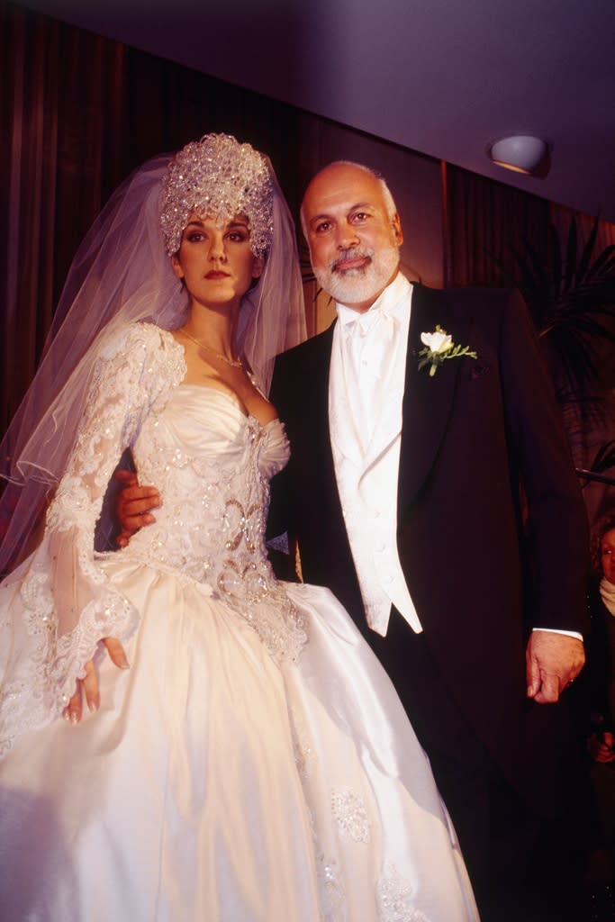 Celine Dion, Rene Angelil, Wedding, 1994