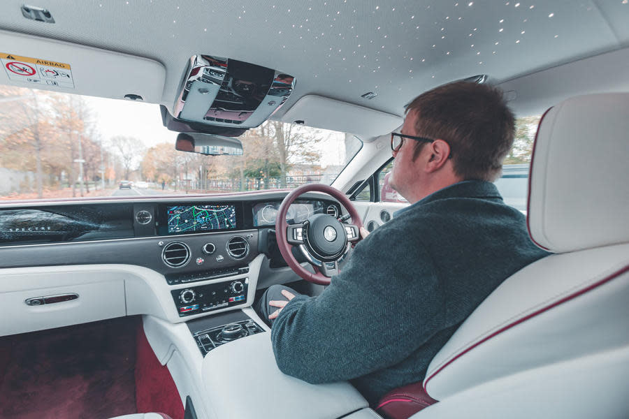 Matt Saunders driving a Rolls-Royce Spectre