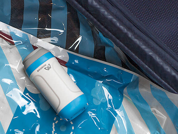 Compress your clothes by 70 percent and make more space in that carry-on thanks to this brilliant kit. (Photo: Stack Commerce)