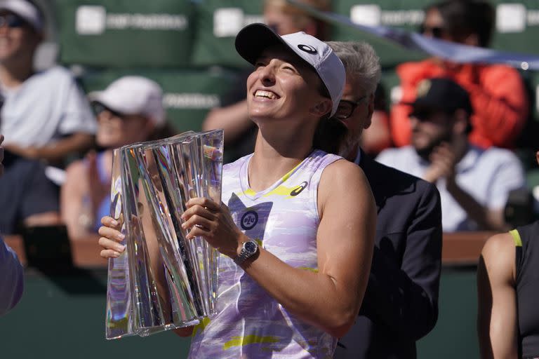 Indian Wells fue el segundo torneo que ganó Swiatek en su camino al histórico invicto