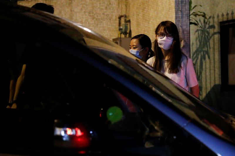 Pro-democracy activist Agnes Chow arrested by the national security unit in Hong Kong