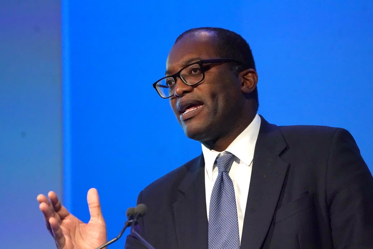 Business Secretary Kwasi Kwarteng says he is ‘pretty confident’ Mr Johnson will lead the Tories into the next election (Victoria Jones/PA) (PA Archive)