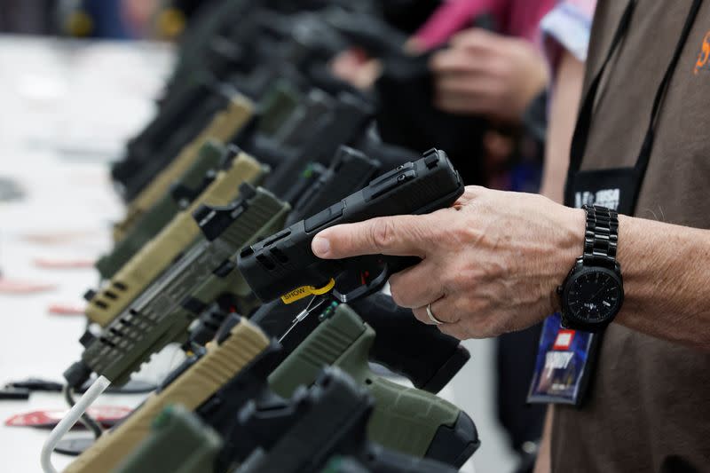 The National Rifle Association (NRA) annual meeting is held in Indianapolis