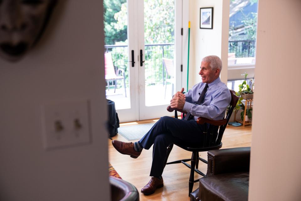 Jun 13, 2024; Washington, DC, USA; Anthony Fauci, the former director of the National Institute of Allergy and Infectious Diseases, speaks about his new memoir "On Call," which is schedule to be released on June 17, 2024.. Mandatory Credit: Josh Morgan-USA TODAY ORG XMIT: USAT-882083 [Via MerlinFTP Drop]