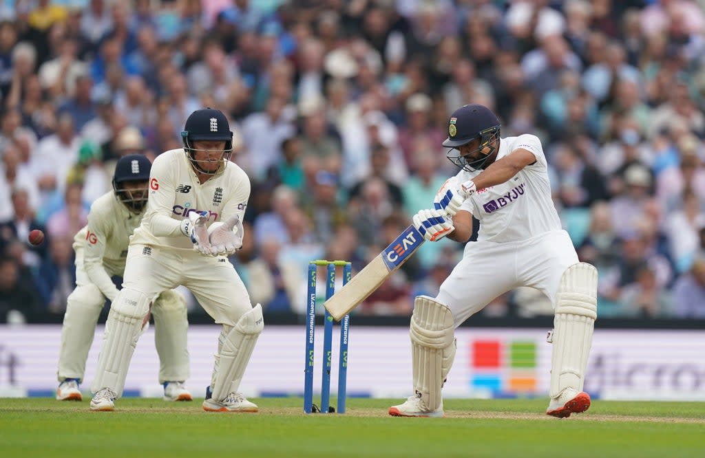 Rohit Sharma (right) capped his impressive efforts in the series with a superb 127 (Adam Davy/PA) (PA Wire)