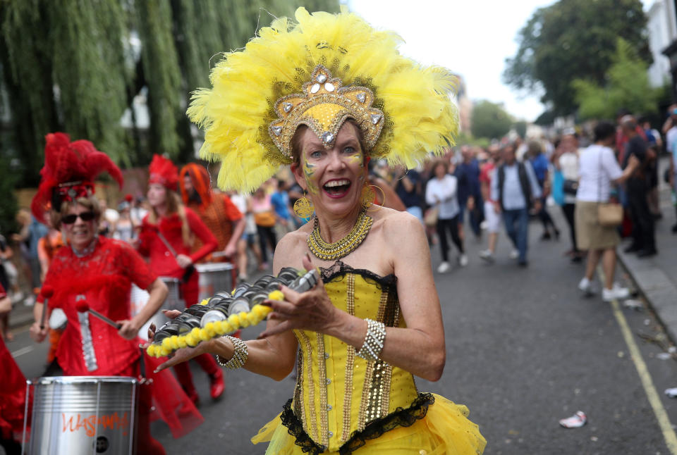 Revellers take part in the Notting Hill Carnival in London, Britain August 25, 2019. (Photo: Simon Dawson/Reuters)