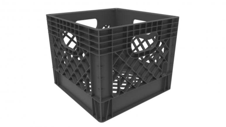 Rehrig Pacific Company 16qt Industrial Milk Crate Gray