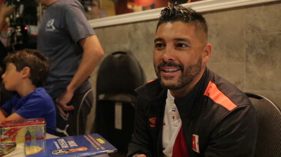 At 40-years-old, Juan Diego Cardenas is completing his first ever Panini album.