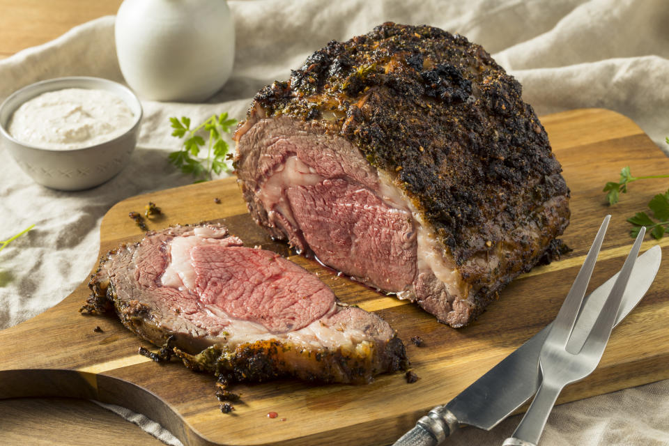 Roasted Boneless Prime Beef Rib Roast Ready to Eat