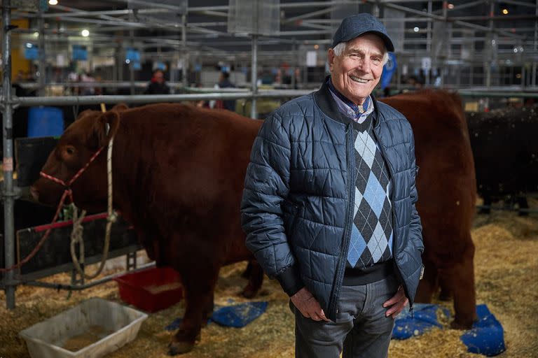 Gustavo Salvini de la Cabana La Angelita, productor de Angus. En el marco de la exposicion 100 anos de angus en la Rural.