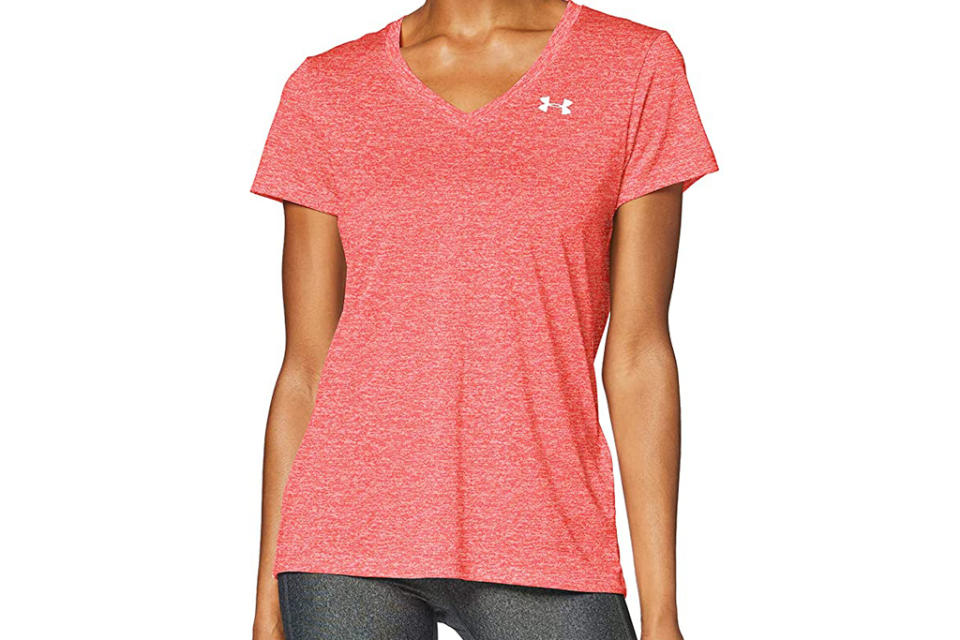 under armour, v-neck, workout, top