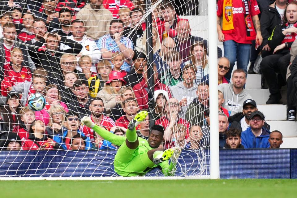 Onana has an Old Trafford debut to forget against Lens (Getty Images)